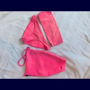 TRIANGL pink bandeau swimsuit